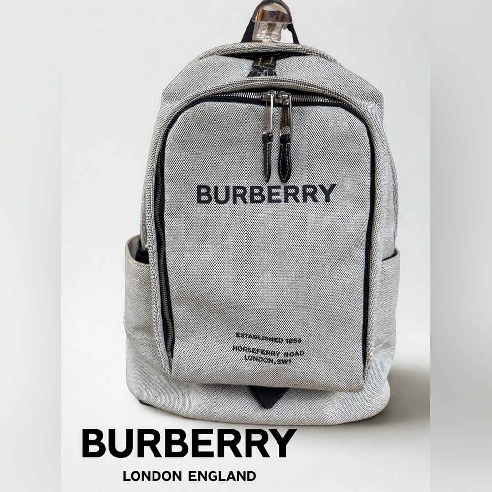 BURBERRY Horseferry Print  Canvas Backpack. Certified Authentic w/ COA. Unisex - Picture 2 of 16